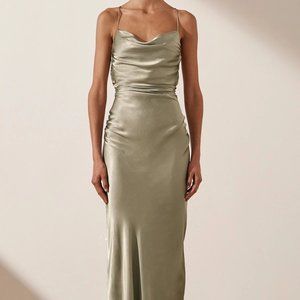 Shona Joy La Lune Maxi Dress in Sage, Size AUS 6, US Size 2